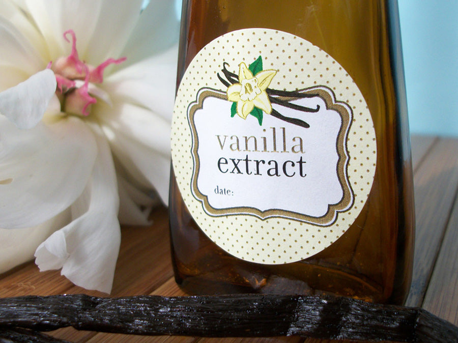 Cute Vanilla Extract Labels